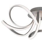 M5916 Knot Ceiling 74cm Round 5 Looped Arms 60W LED Dimmable Silver/Frosted Acrylic/Polished Chrome