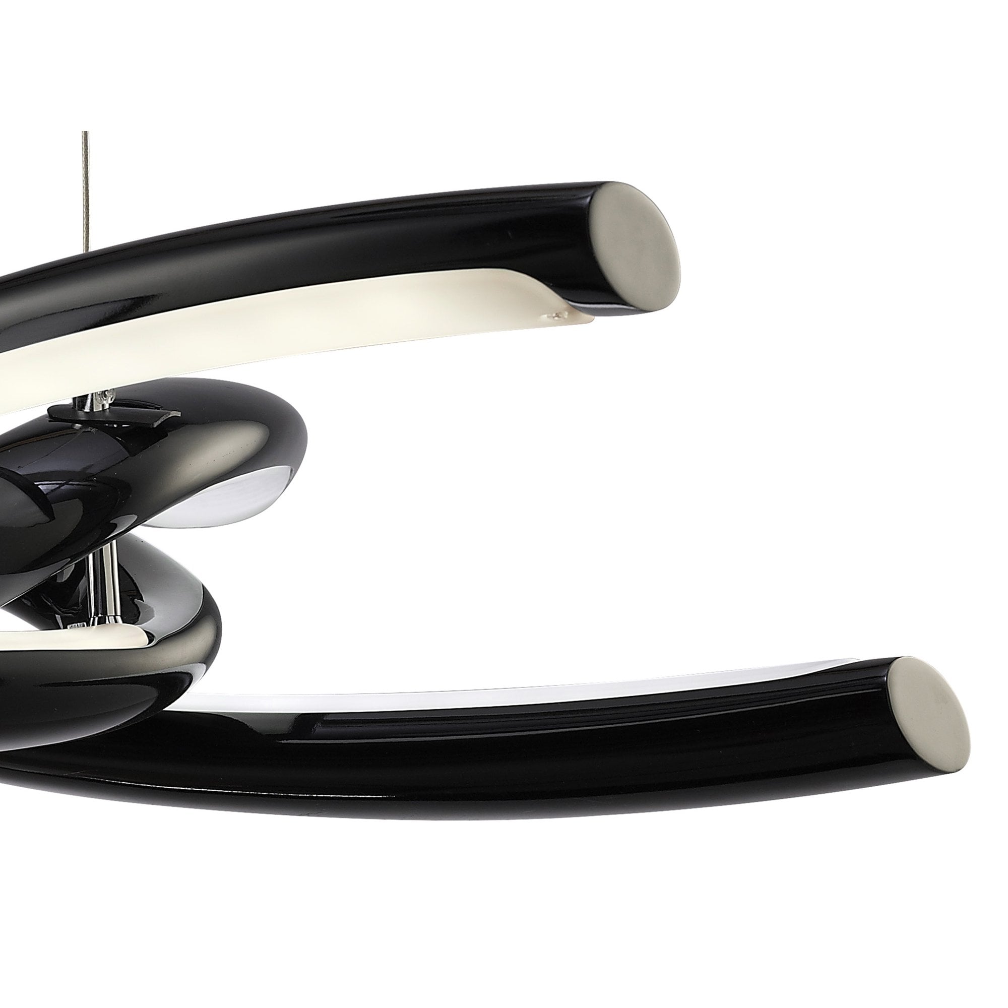 M3971 Knot Pendant 36W LED Gloss Black/White Acrylic/Polished Chrome