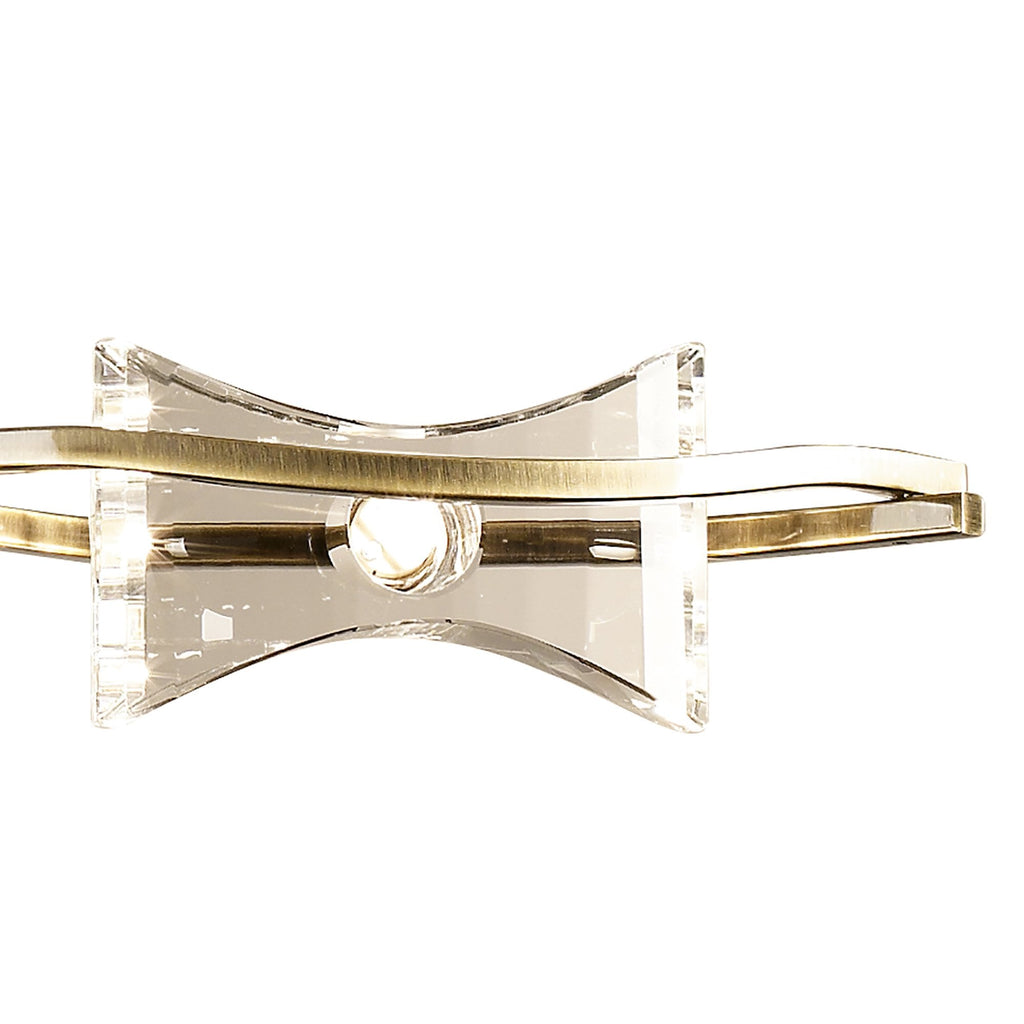 M0880AB Kromo Linear Telescopic 4 Light G9 Line Antique Brass