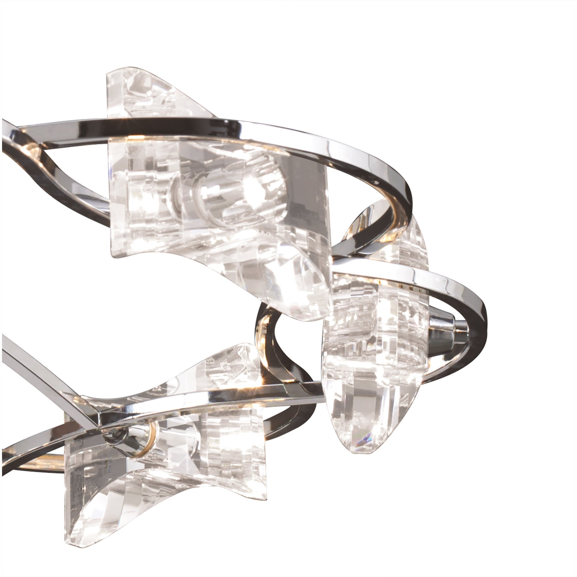 M0888 Kromo Telescopic 8 Light G9 Round Polished Chrome