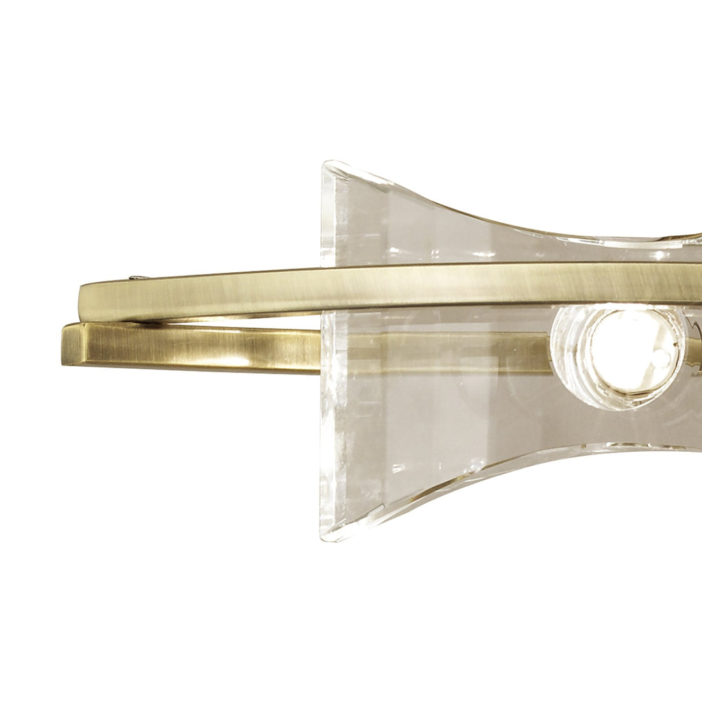 M0893AB/S Kromo Wall Lamp Switched 2 Light G9 Antique Brass