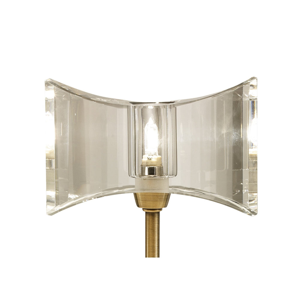 M0894AB Kromo Table Lamp 1 Light G9 Sraight Frame Antique Brass