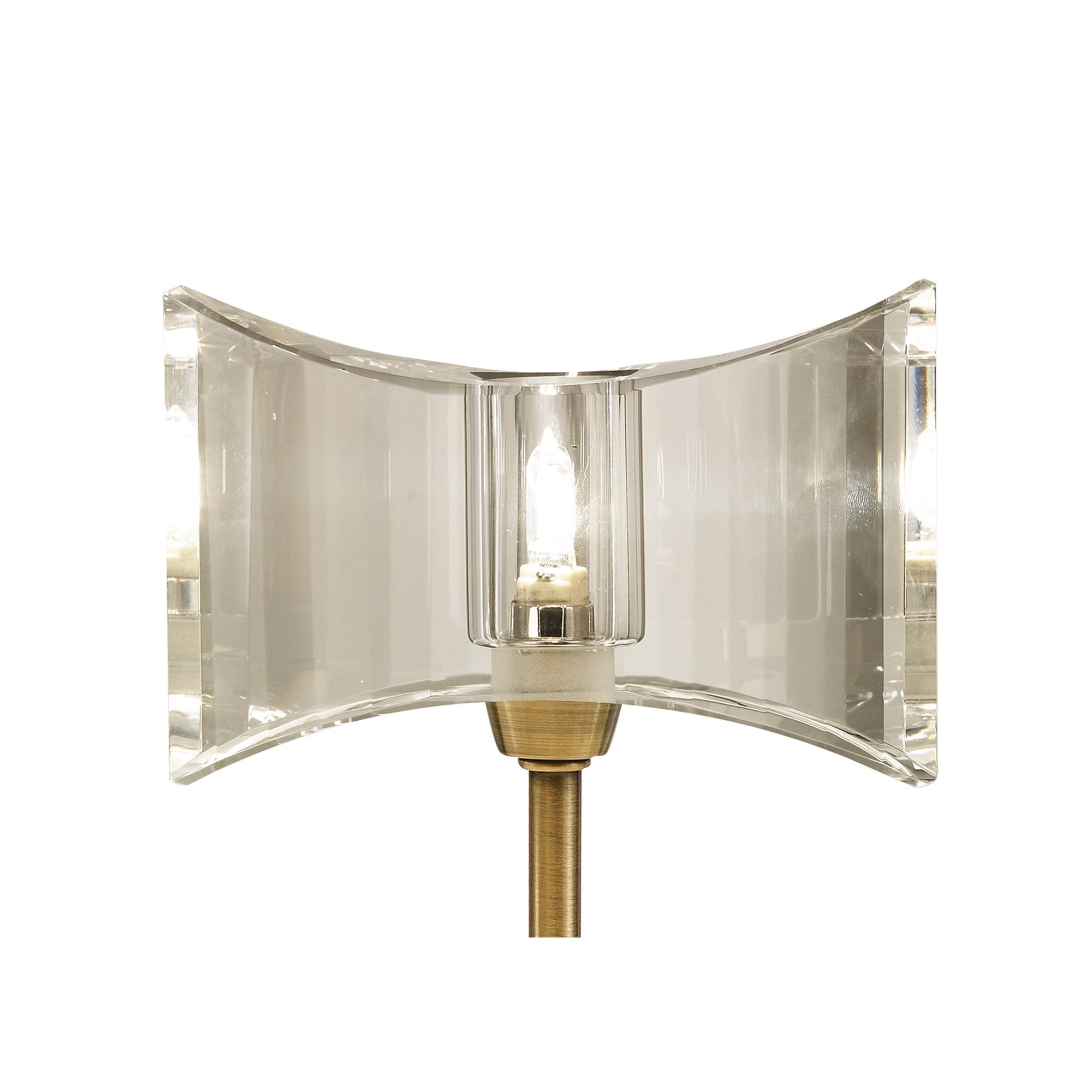 M0894AB Kromo Table Lamp 1 Light G9 Sraight Frame Antique Brass