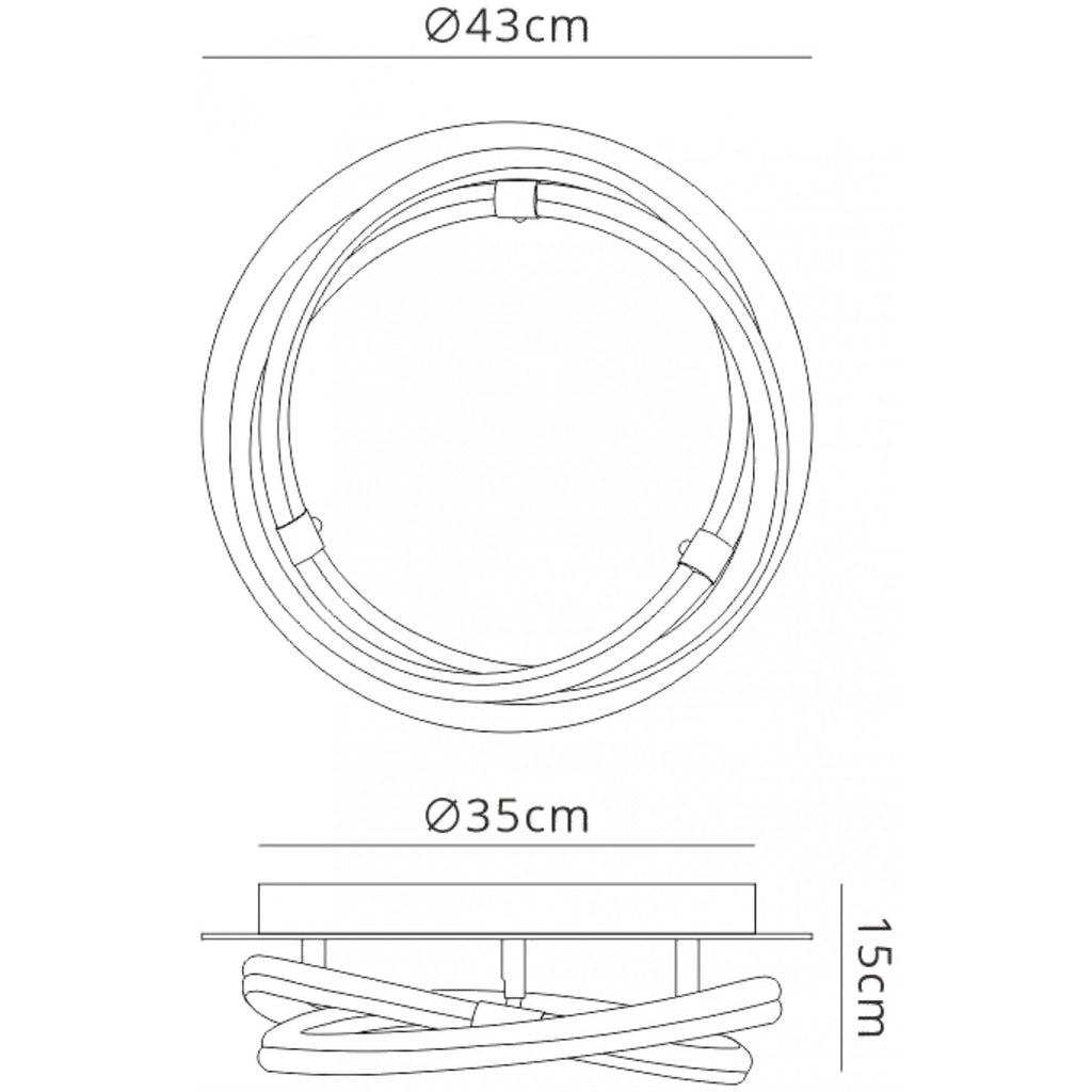 M6609 Infinity II Ceiling 30W LED Chrome/White Acrylic/Clear Mirror