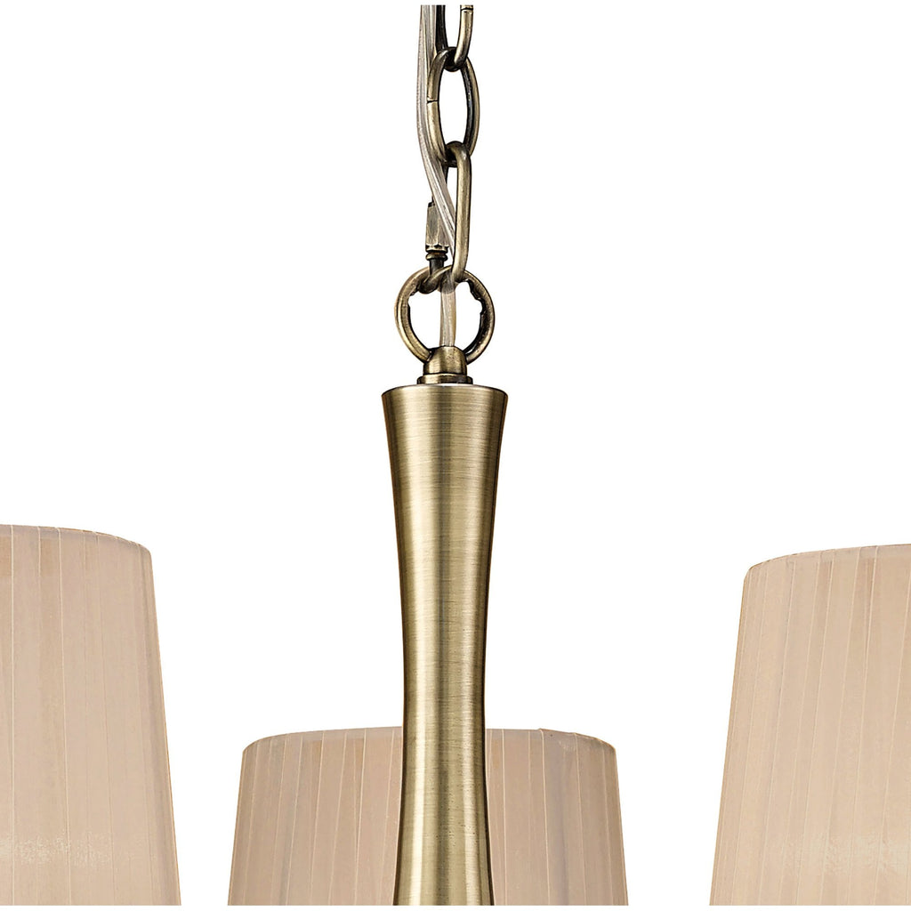 M4631AB/SB Loewe Pendant 5 Light E14 Antique Brass Soft Bronze Shades