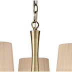 M4631AB/SB Loewe Pendant 5 Light E14 Antique Brass Soft Bronze Shades