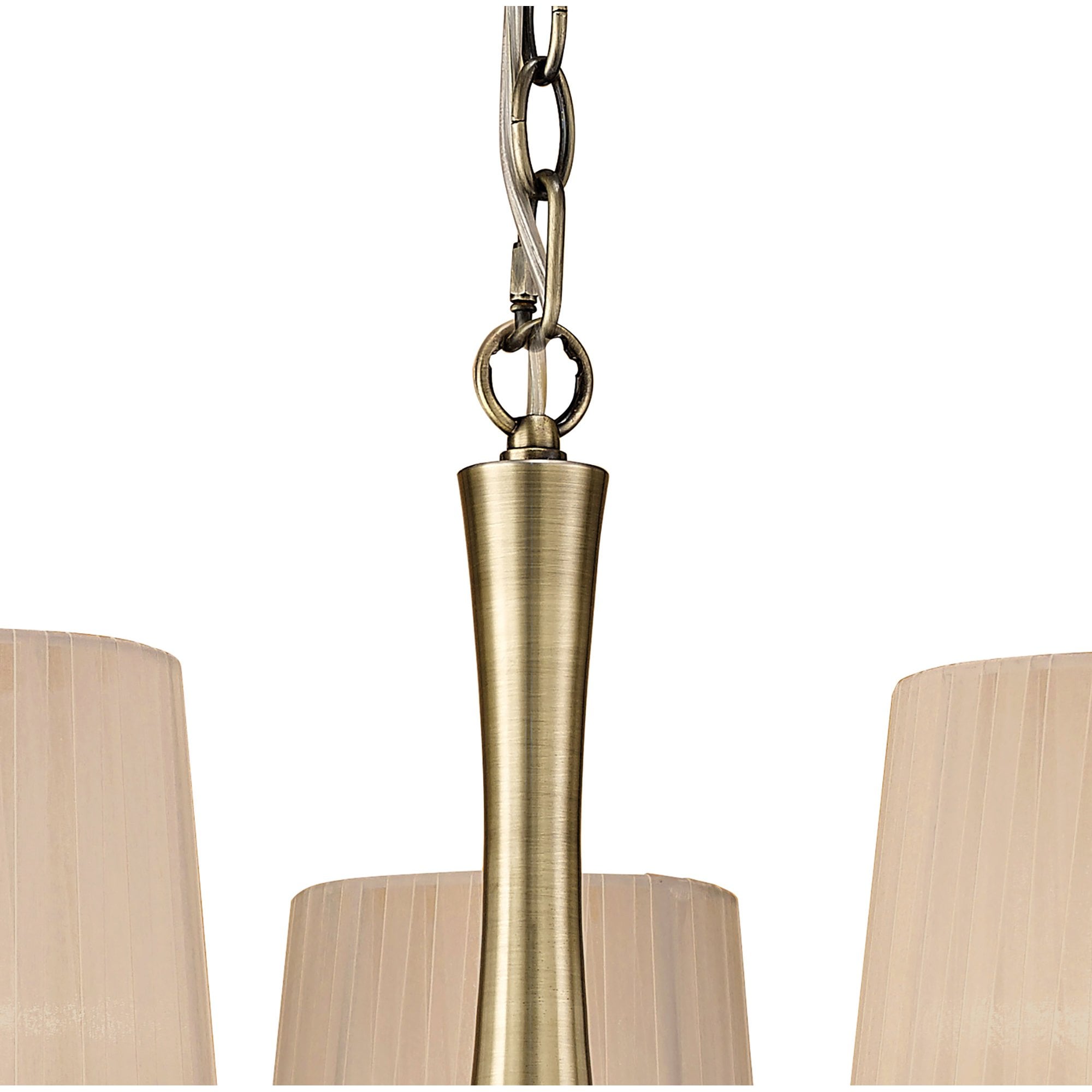 M4631AB/SB Loewe Pendant 5 Light E14 Antique Brass Soft Bronze Shades