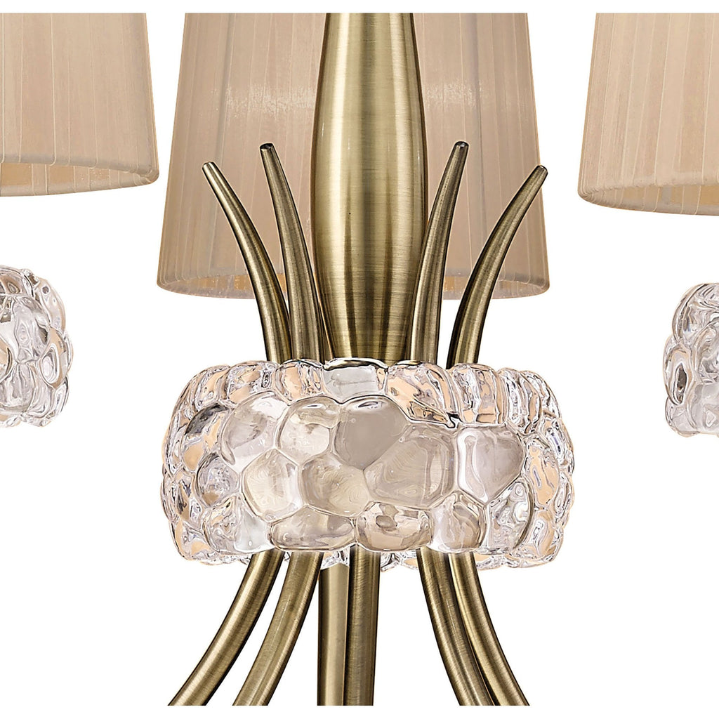 M4631AB/SB Loewe Pendant 5 Light E14 Antique Brass Soft Bronze Shades