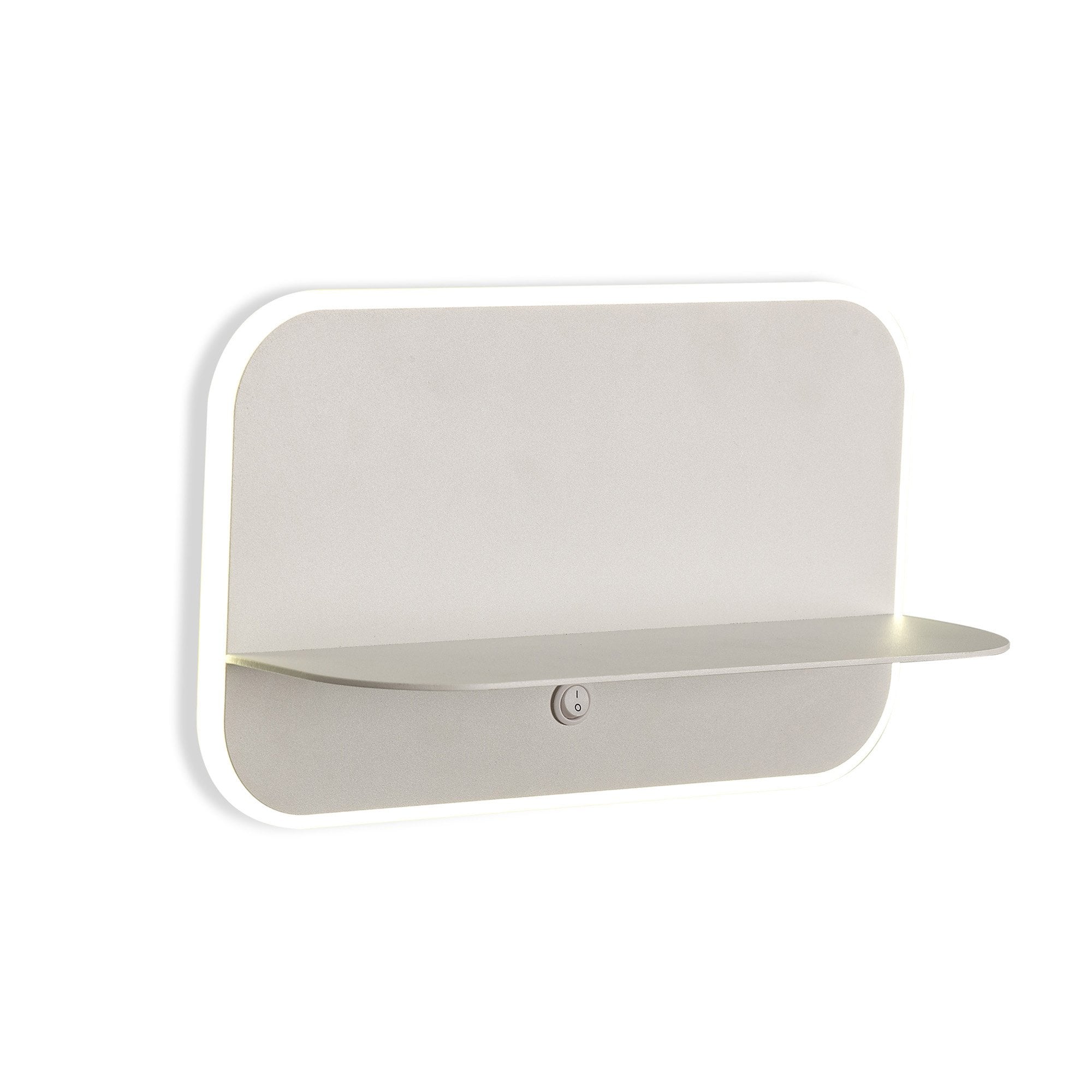 M6875 Lanzarote Wall Lamp Shelf USB Sockets 18W LED Matt White
