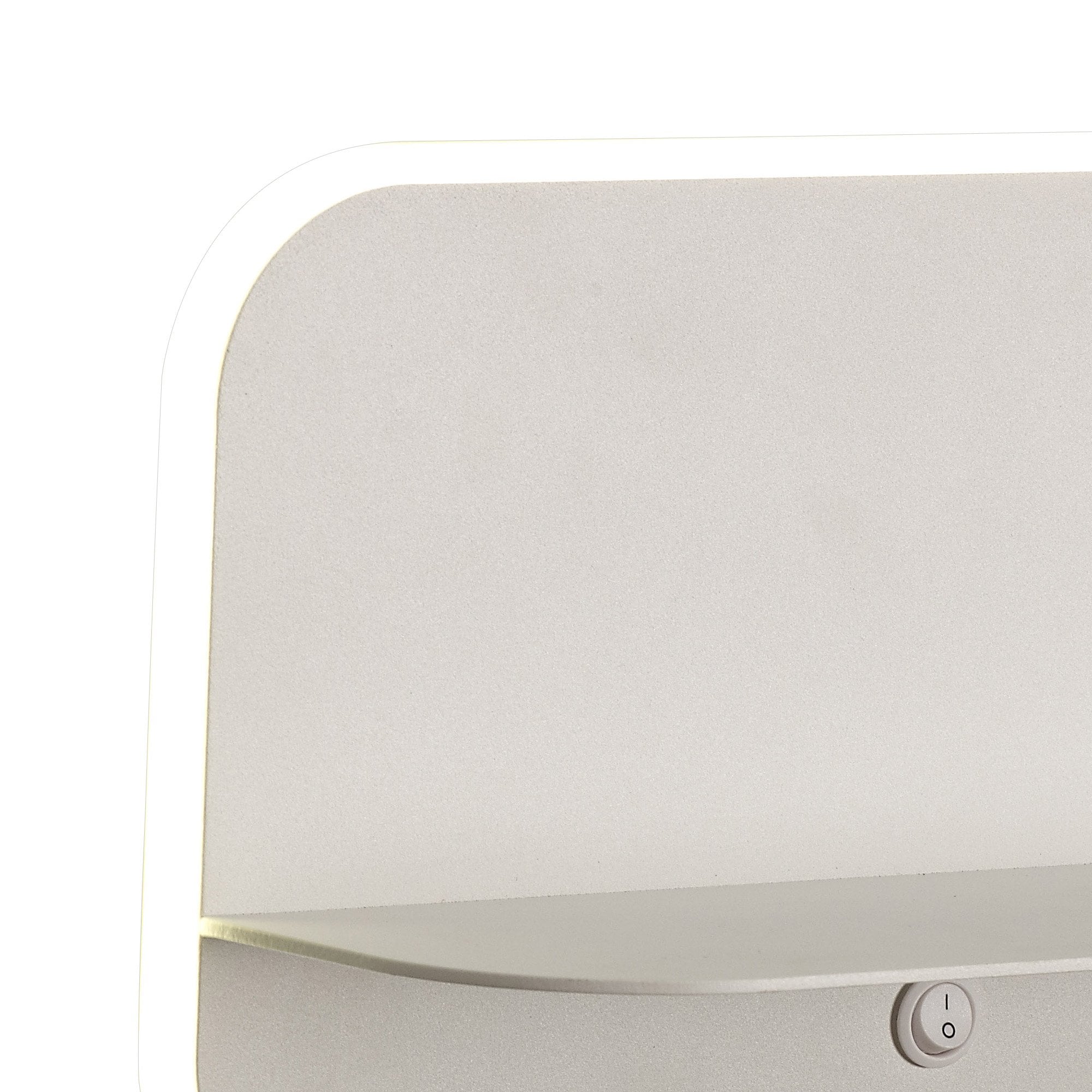 M6875 Lanzarote Wall Lamp Shelf USB Sockets 18W LED Matt White