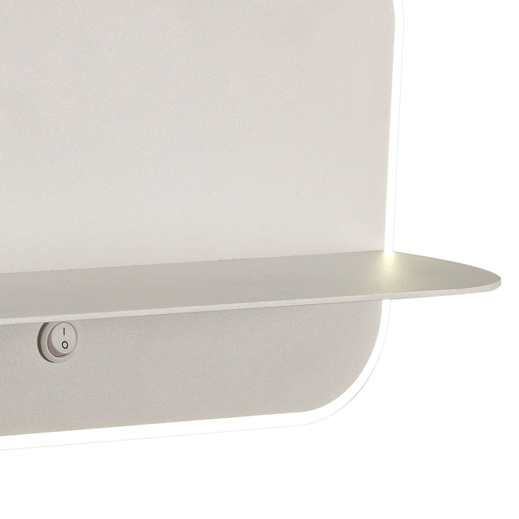 M6875 Lanzarote Wall Lamp Shelf USB Sockets 18W LED Matt White