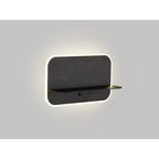 M6876 Lanzarote Wall Lamp Shelf USB Sockets 18W LED Matt Black