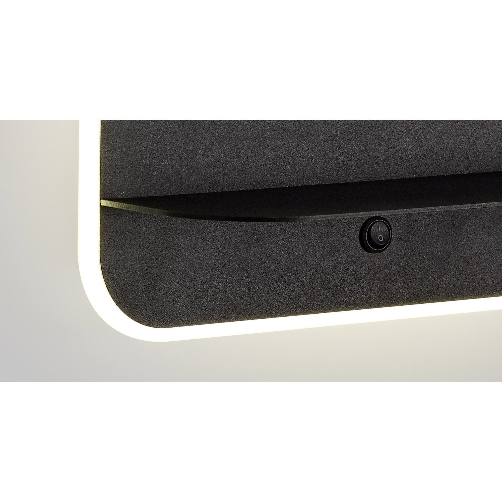 M6876 Lanzarote Wall Lamp Shelf USB Sockets 18W LED Matt Black