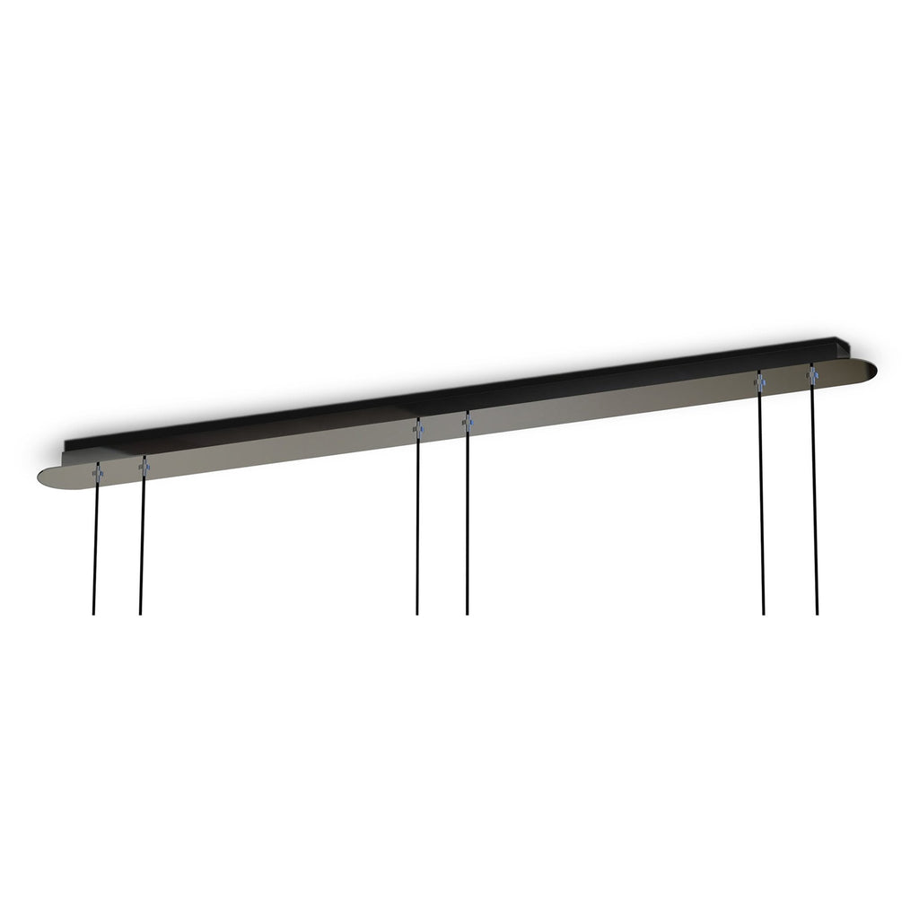 M6189 Lens Linear Pendant 3 Light Chrome Glass