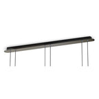 M6189 Lens Linear Pendant 3 Light Chrome Glass