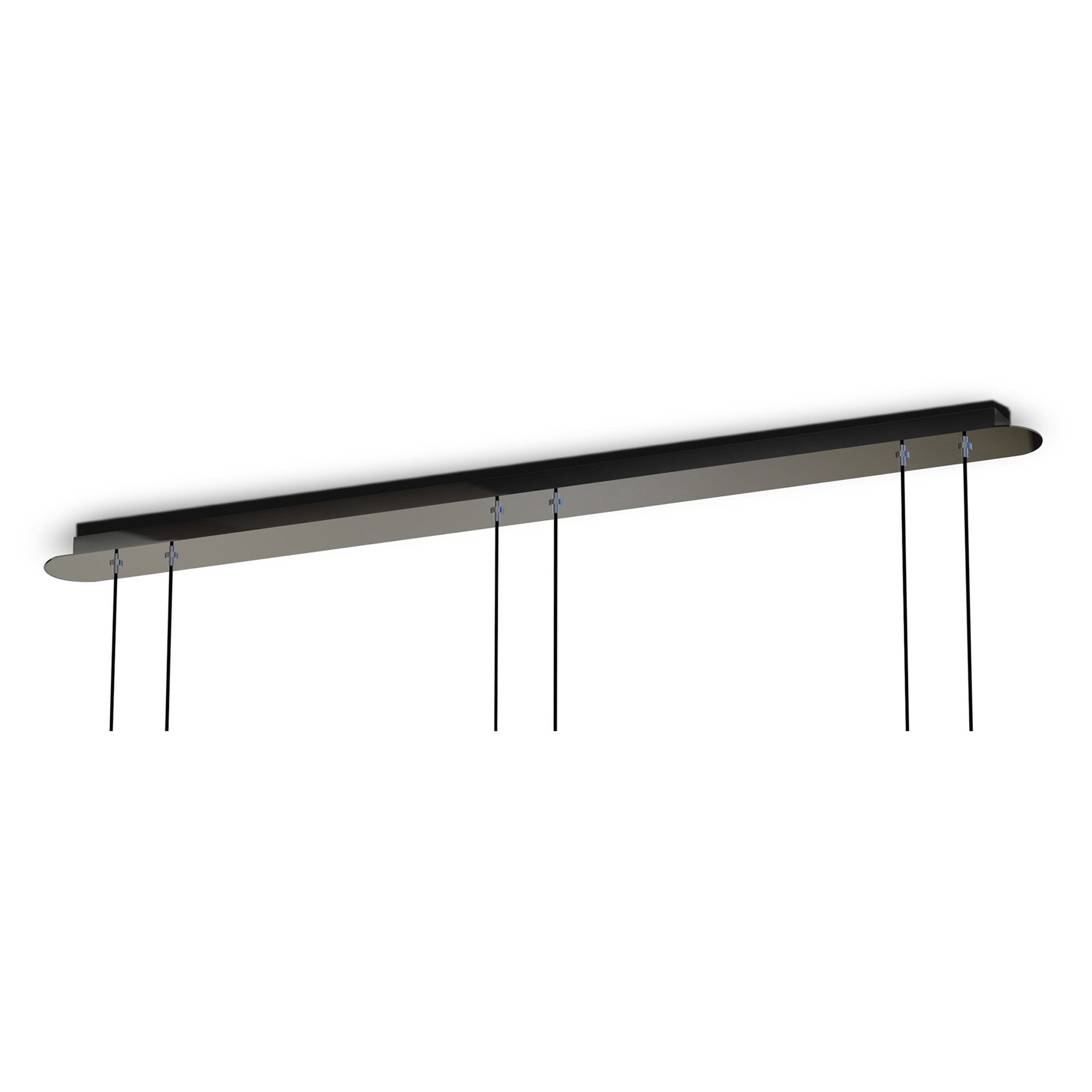 M6189 Lens Linear Pendant 3 Light Chrome Glass