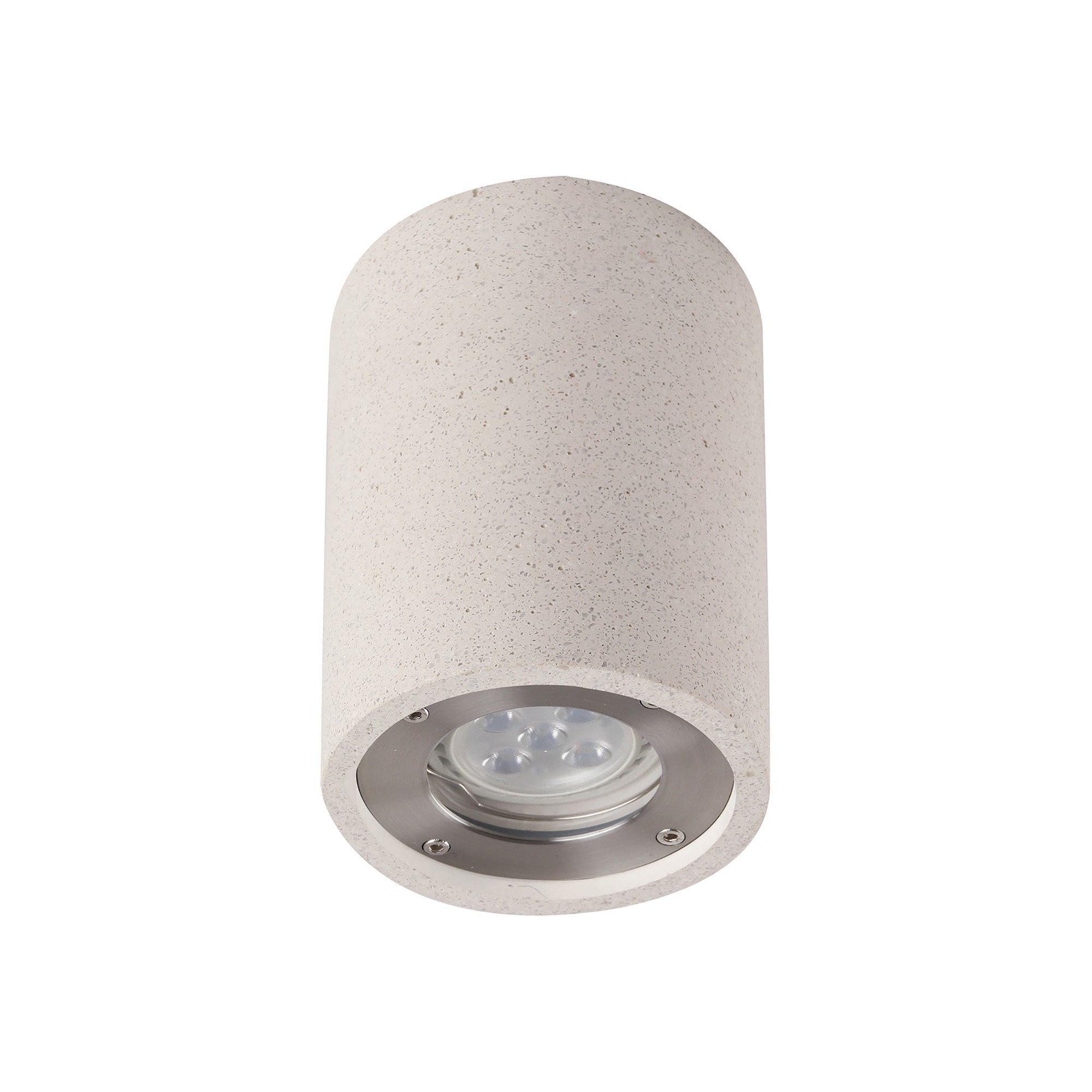 M7184 Levi Outdoor Round Spotlight 1 Light White Concrete