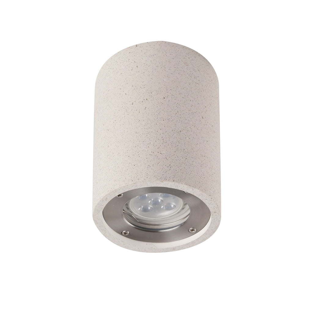 M7184 Levi Outdoor Round Spotlight 1 Light White Concrete