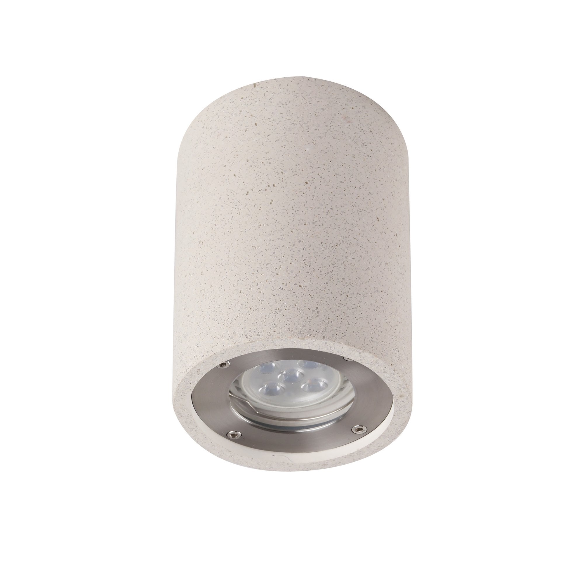 M7184 Levi Outdoor Round Spotlight 1 Light White Concrete
