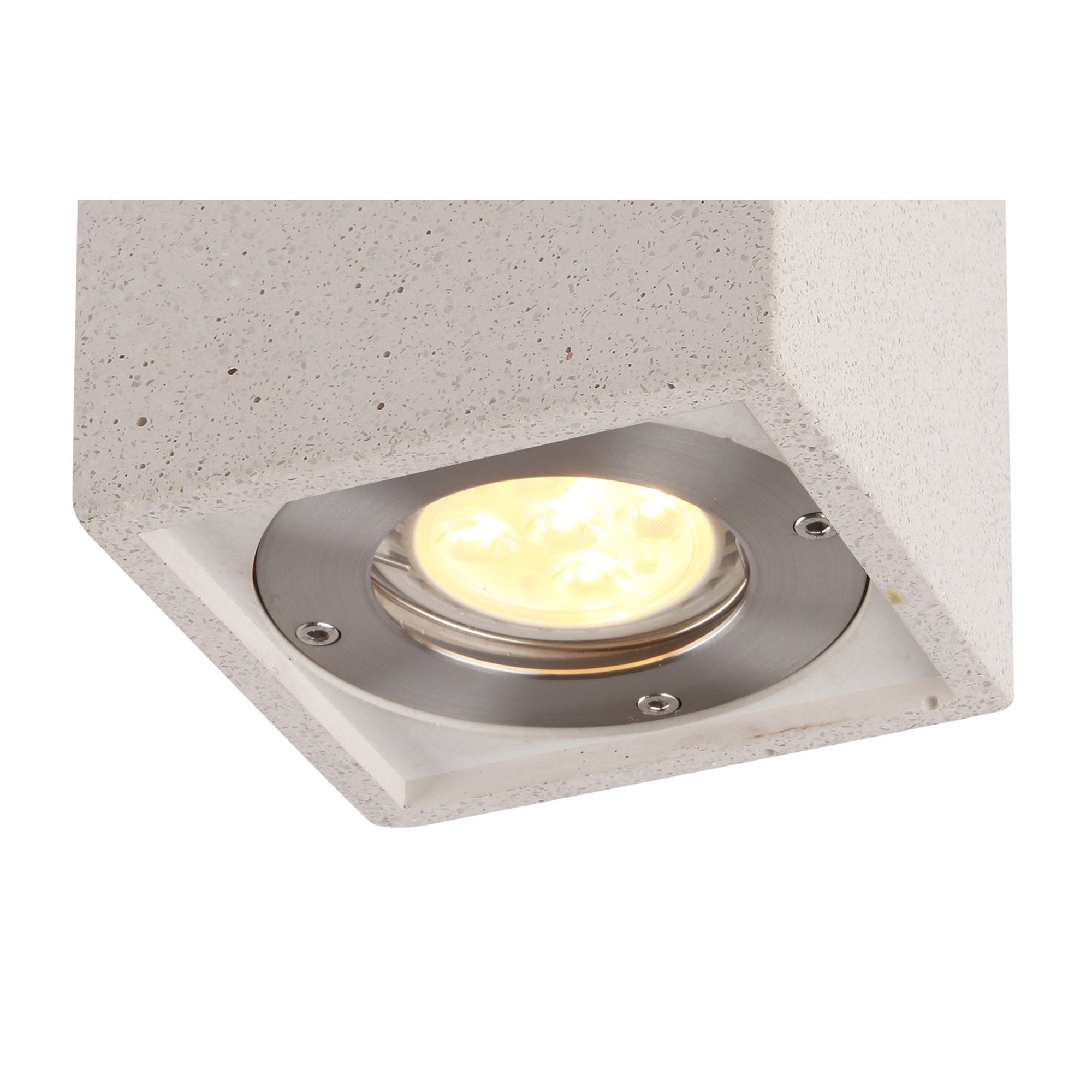 M7186 Levi Outdoor Rectangular Spotlight 1 Light White Concrete