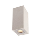 M7182 Levi Outdoor Rectangular Wall Lamp 2 Light White Concrete