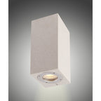 M7182 Levi Outdoor Rectangular Wall Lamp 2 Light White Concrete