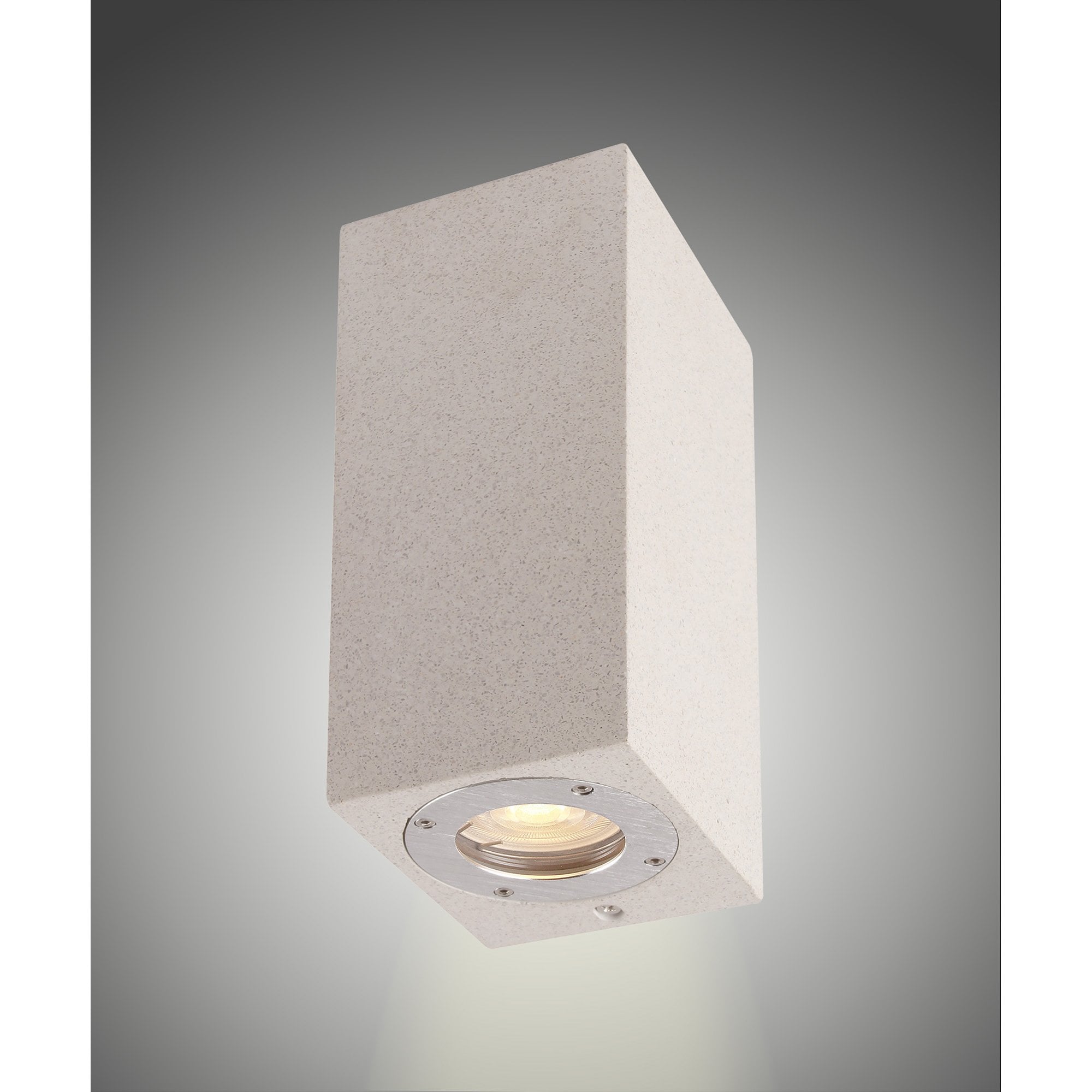 M7182 Levi Outdoor Rectangular Wall Lamp 2 Light White Concrete