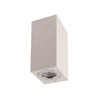 M7182 Levi Outdoor Rectangular Wall Lamp 2 Light White Concrete