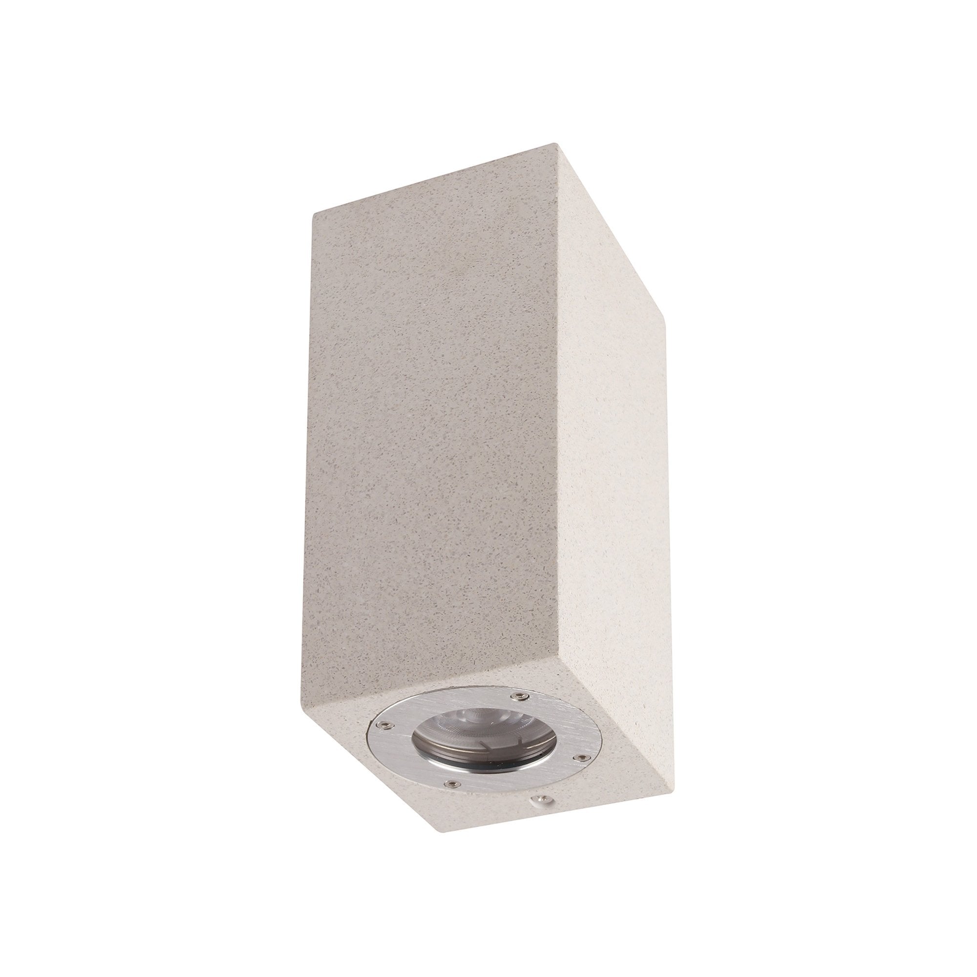M7182 Levi Outdoor Rectangular Wall Lamp 2 Light White Concrete