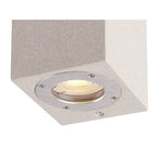 M7182 Levi Outdoor Rectangular Wall Lamp 2 Light White Concrete