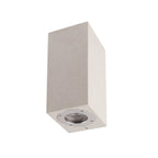 M7182 Levi Outdoor Rectangular Wall Lamp 2 Light White Concrete