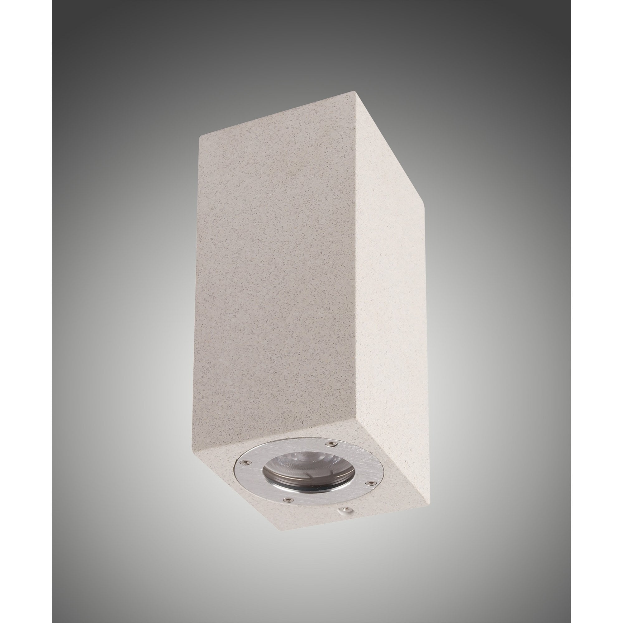 M7182 Levi Outdoor Rectangular Wall Lamp 2 Light White Concrete