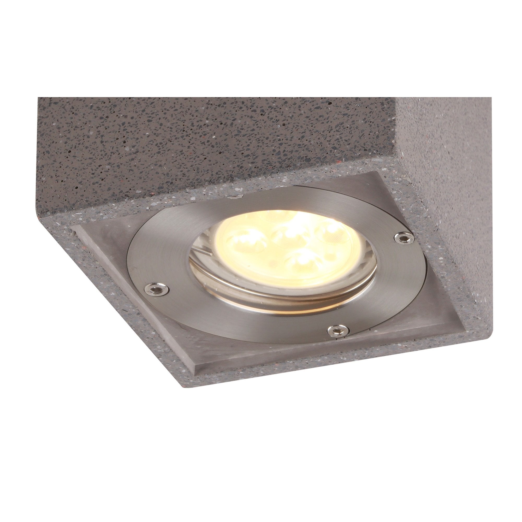 Levi Outdoor Rectangular Spotlight 1 Light Grey Concrete