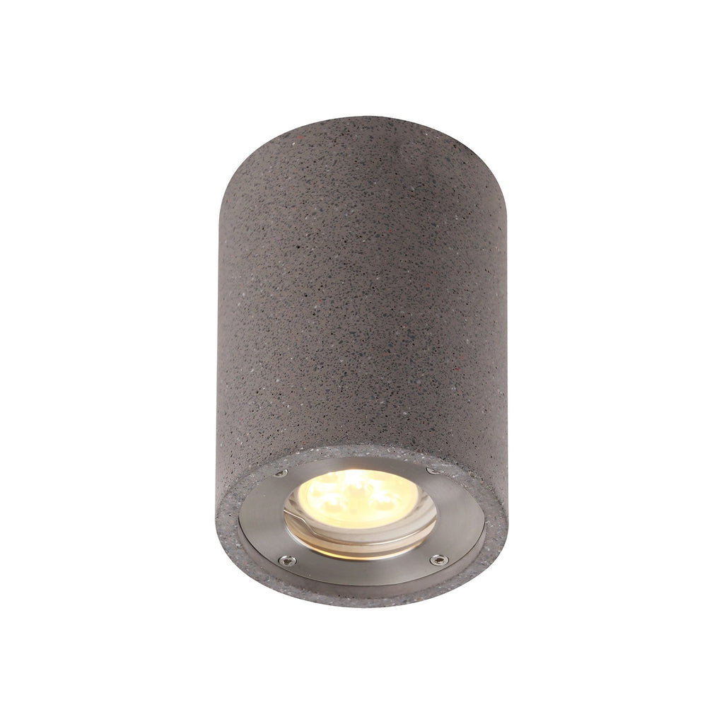 M7185 Levi Outdoor Round Spotlight 1 Light Grey Concrete