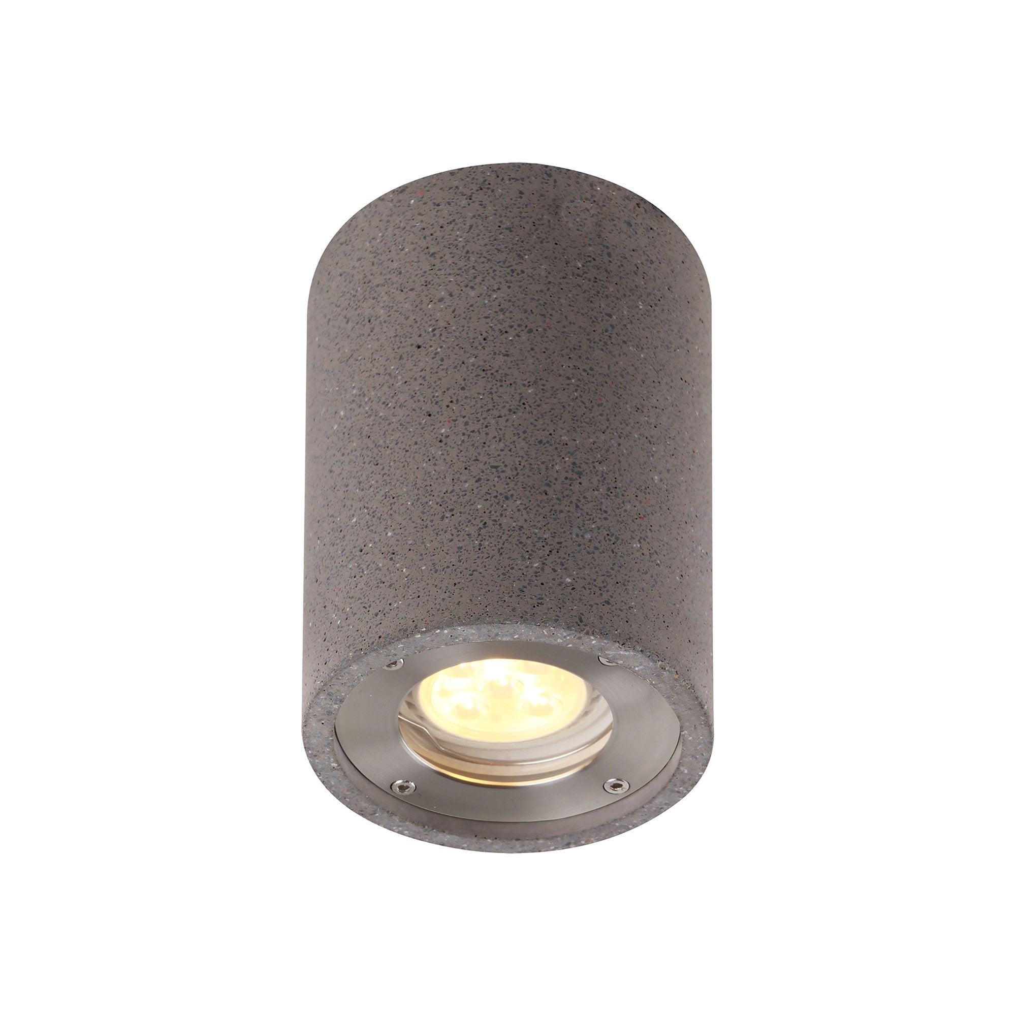 Levi Outdoor Round Spotlight 1 Light Grey Concrete
