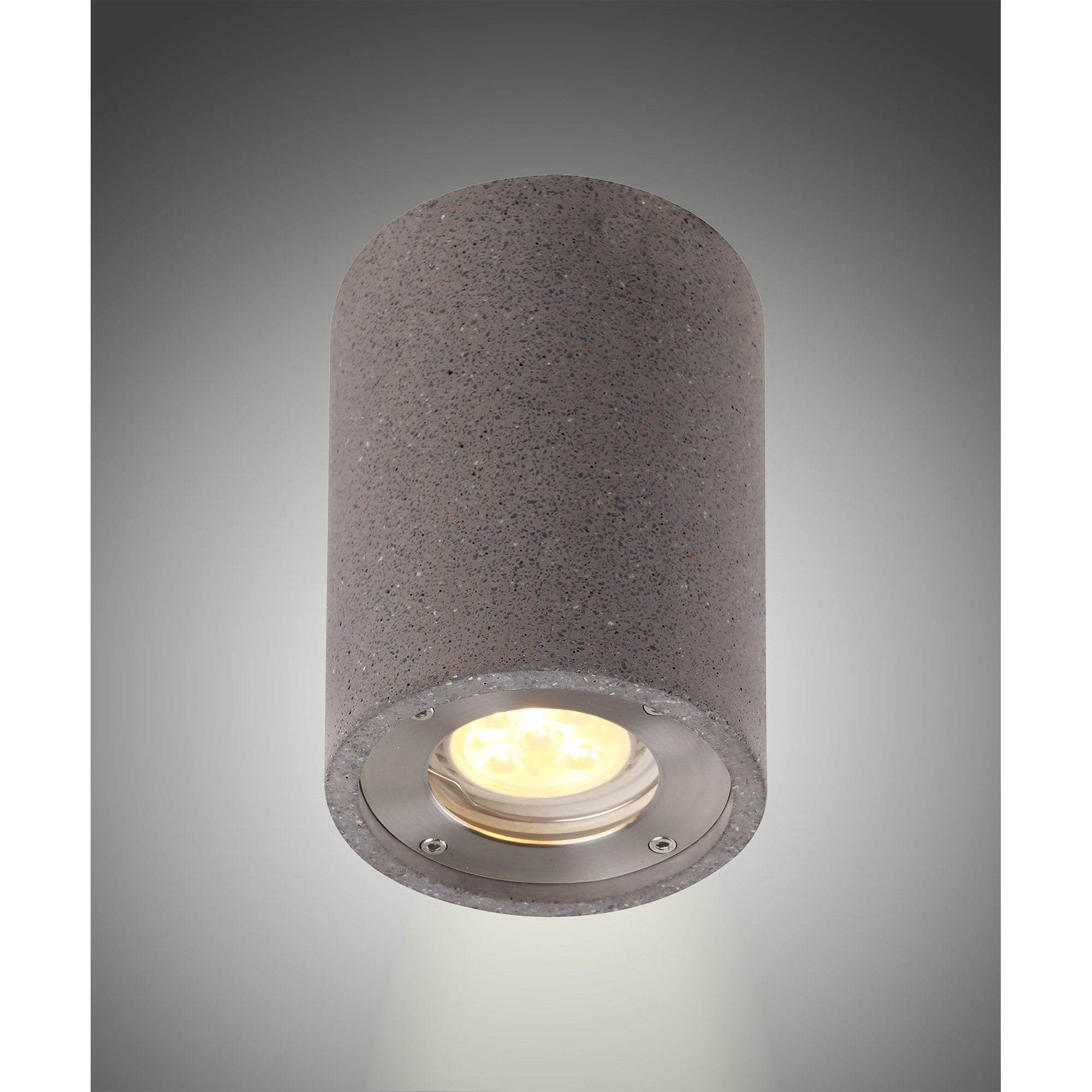 Levi Outdoor Round Spotlight 1 Light Grey Concrete