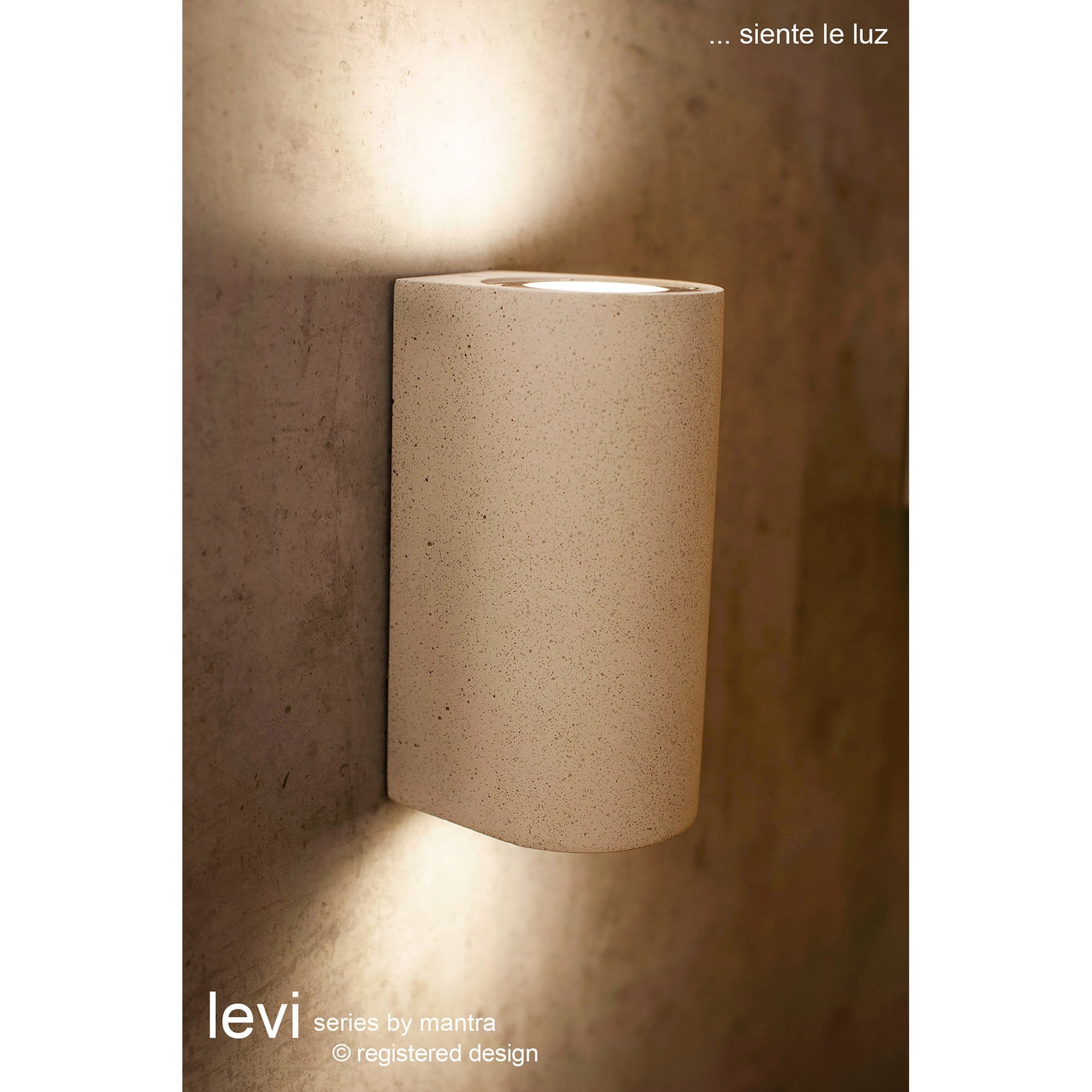 Levi Outdoor Round Spotlight 1 Light Grey Concrete