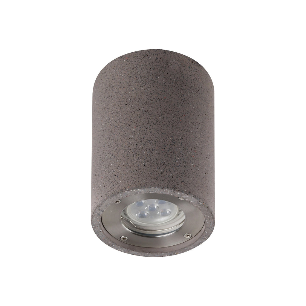 M7185 Levi Outdoor Round Spotlight 1 Light Grey Concrete