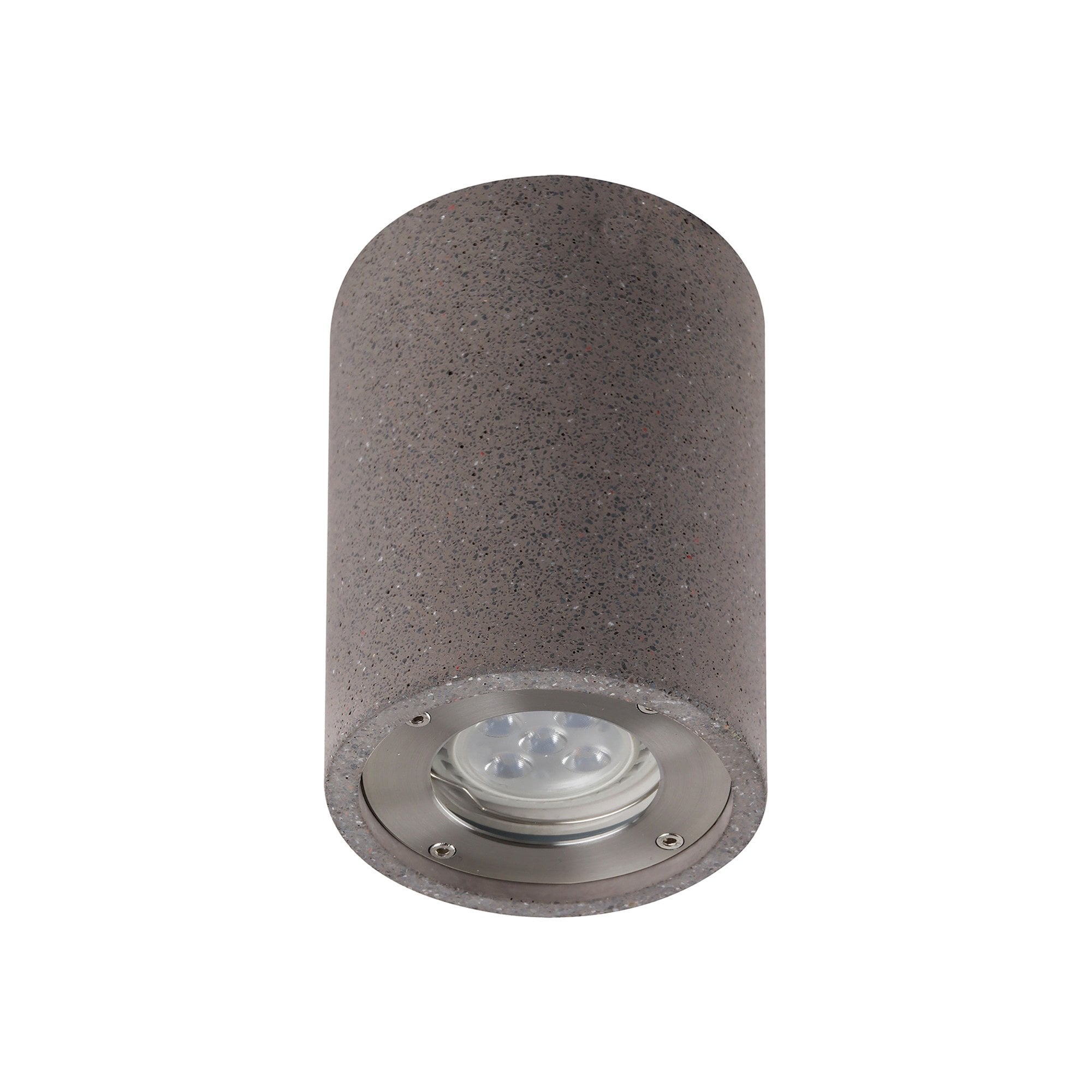 Levi Outdoor Round Spotlight 1 Light Grey Concrete