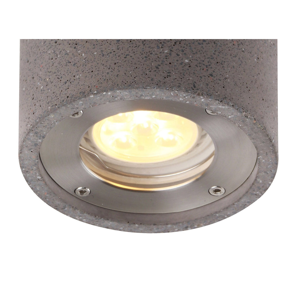 M7185 Levi Outdoor Round Spotlight 1 Light Grey Concrete