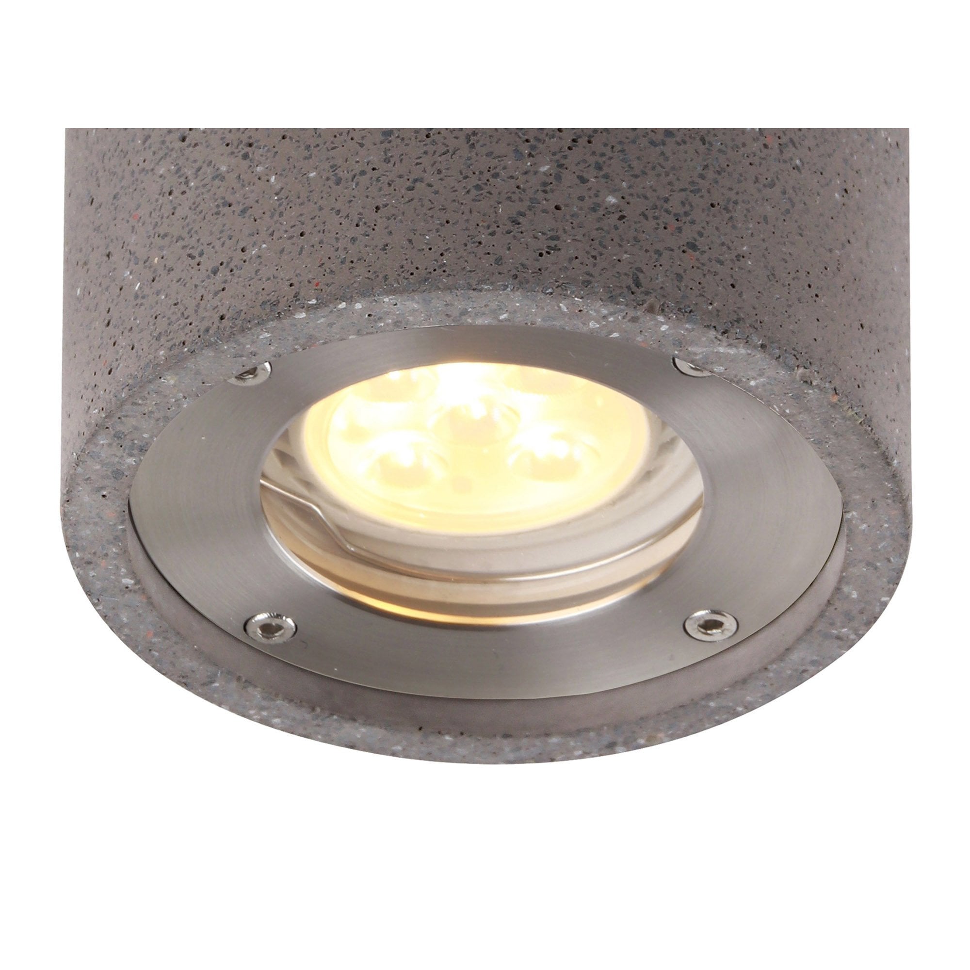 Levi Outdoor Round Spotlight 1 Light Grey Concrete