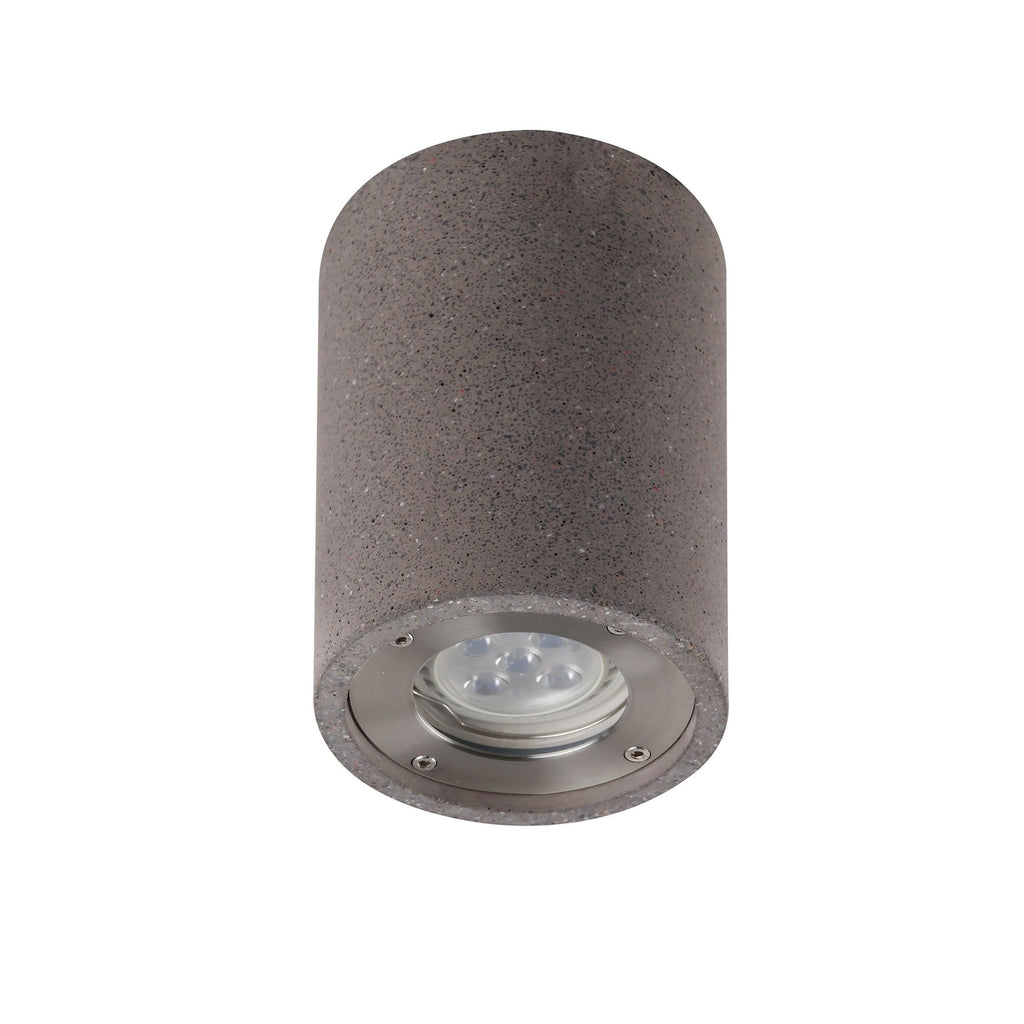 M7185 Levi Outdoor Round Spotlight 1 Light Grey Concrete