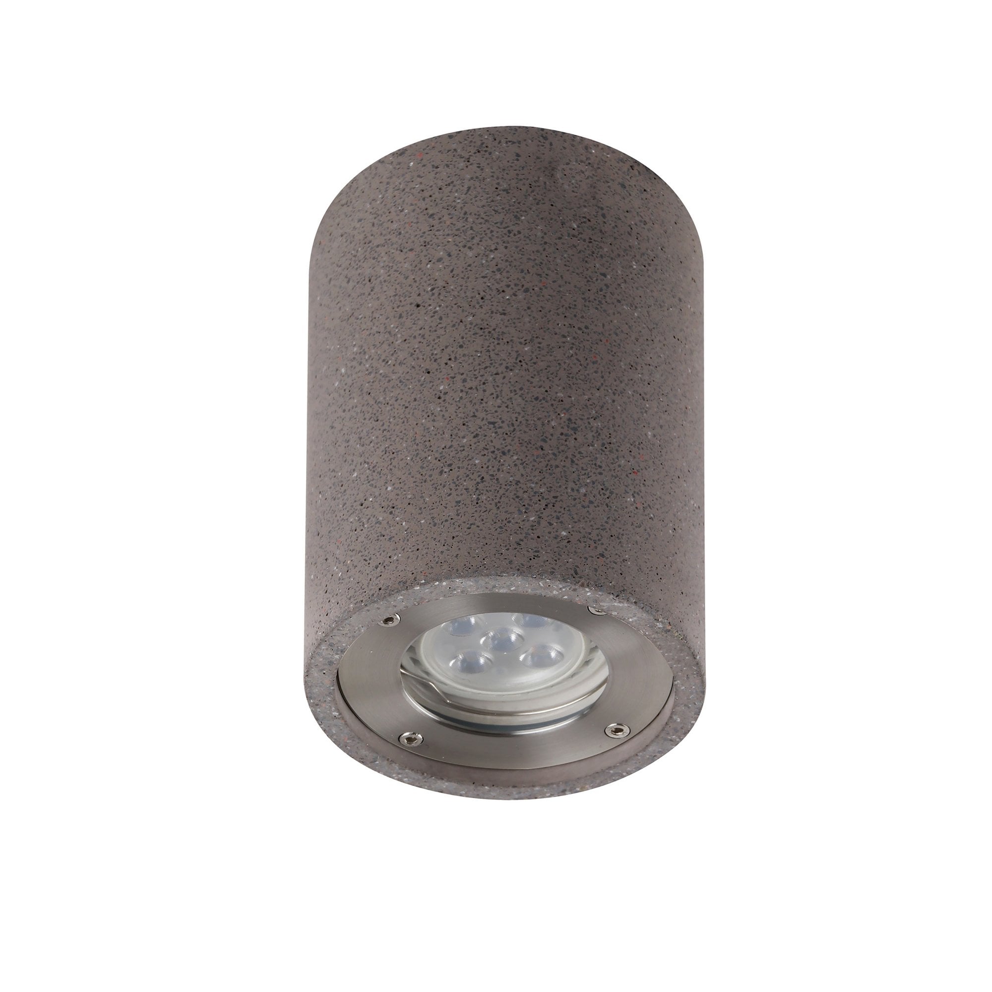 Levi Outdoor Round Spotlight 1 Light Grey Concrete