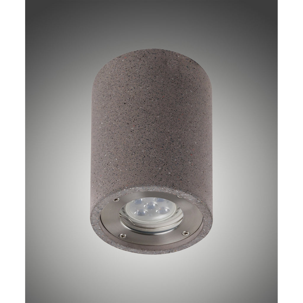 M7185 Levi Outdoor Round Spotlight 1 Light Grey Concrete