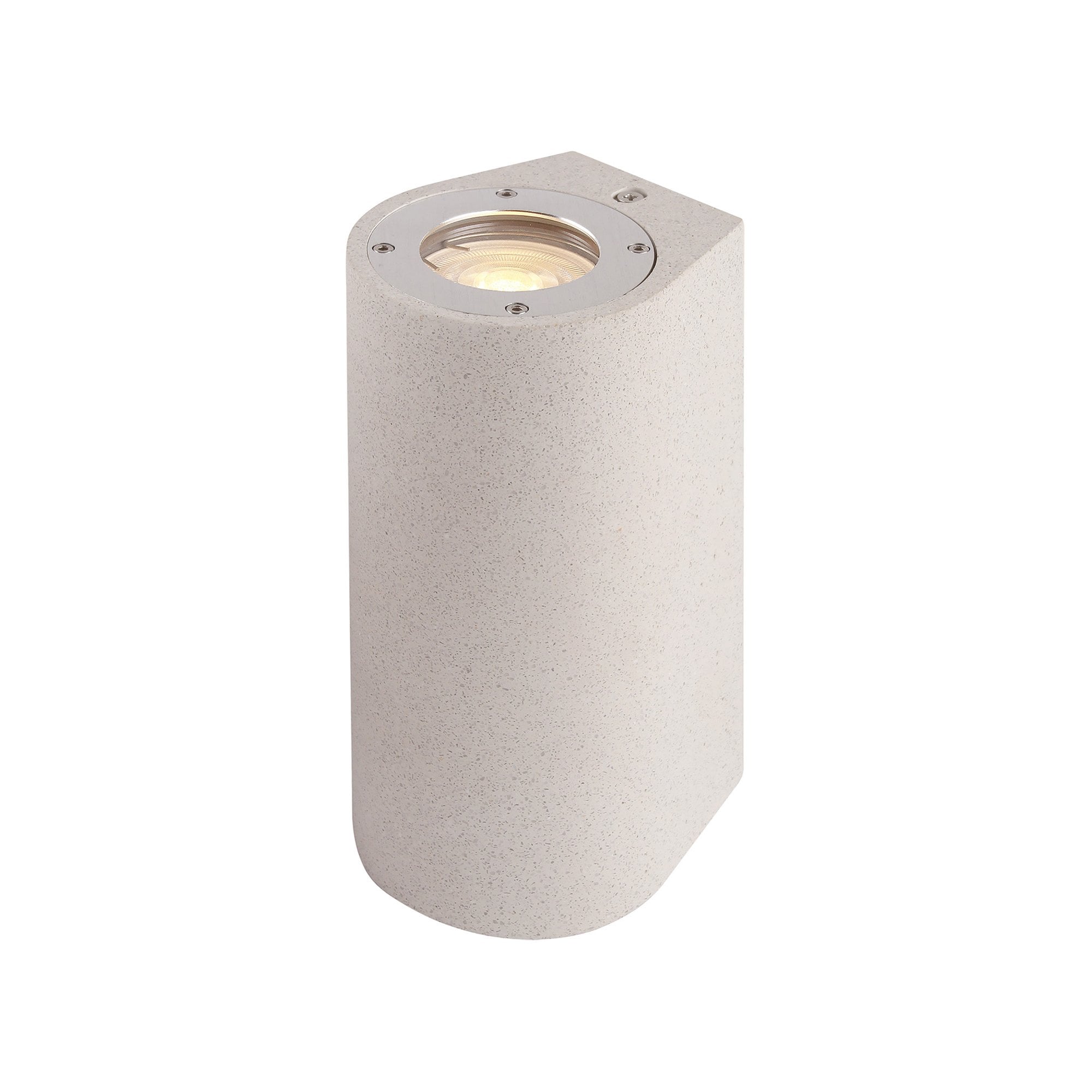 M7180 Levi Outdoor Round Wall Lamp 2 Light White Concrete