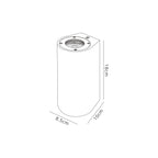 M7180 Levi Outdoor Round Wall Lamp 2 Light White Concrete
