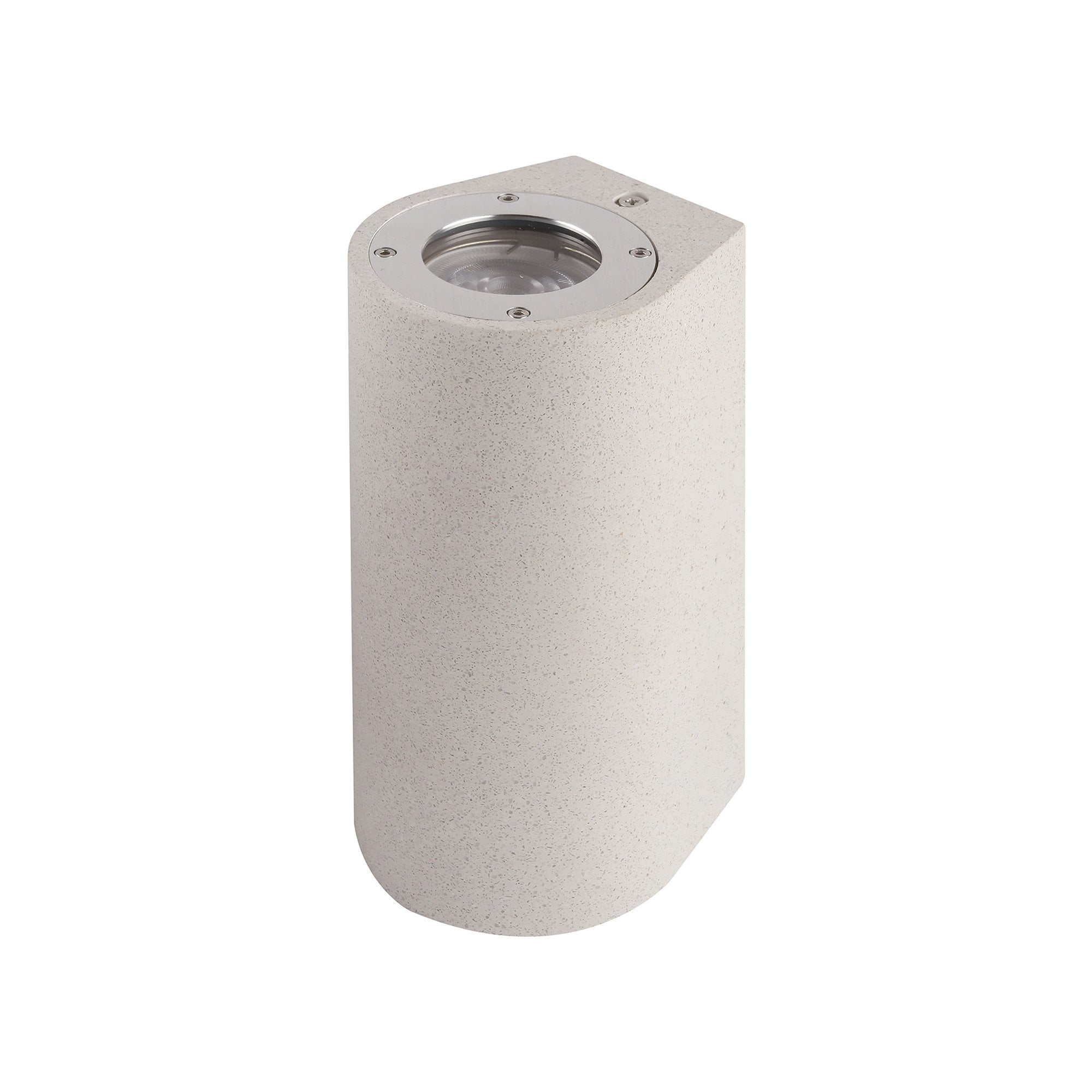 M7180 Levi Outdoor Round Wall Lamp 2 Light White Concrete