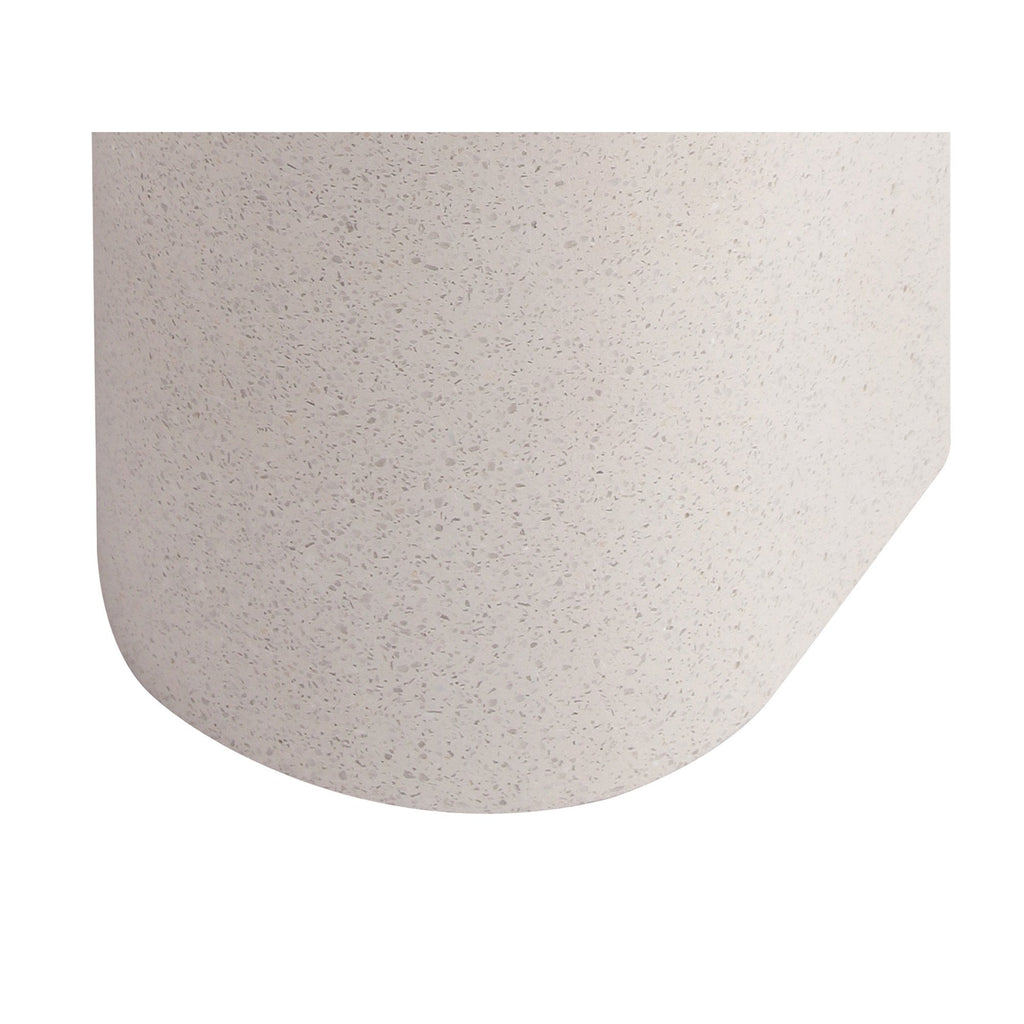 M7180 Levi Outdoor Round Wall Lamp 2 Light White Concrete