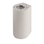 M7180 Levi Outdoor Round Wall Lamp 2 Light White Concrete