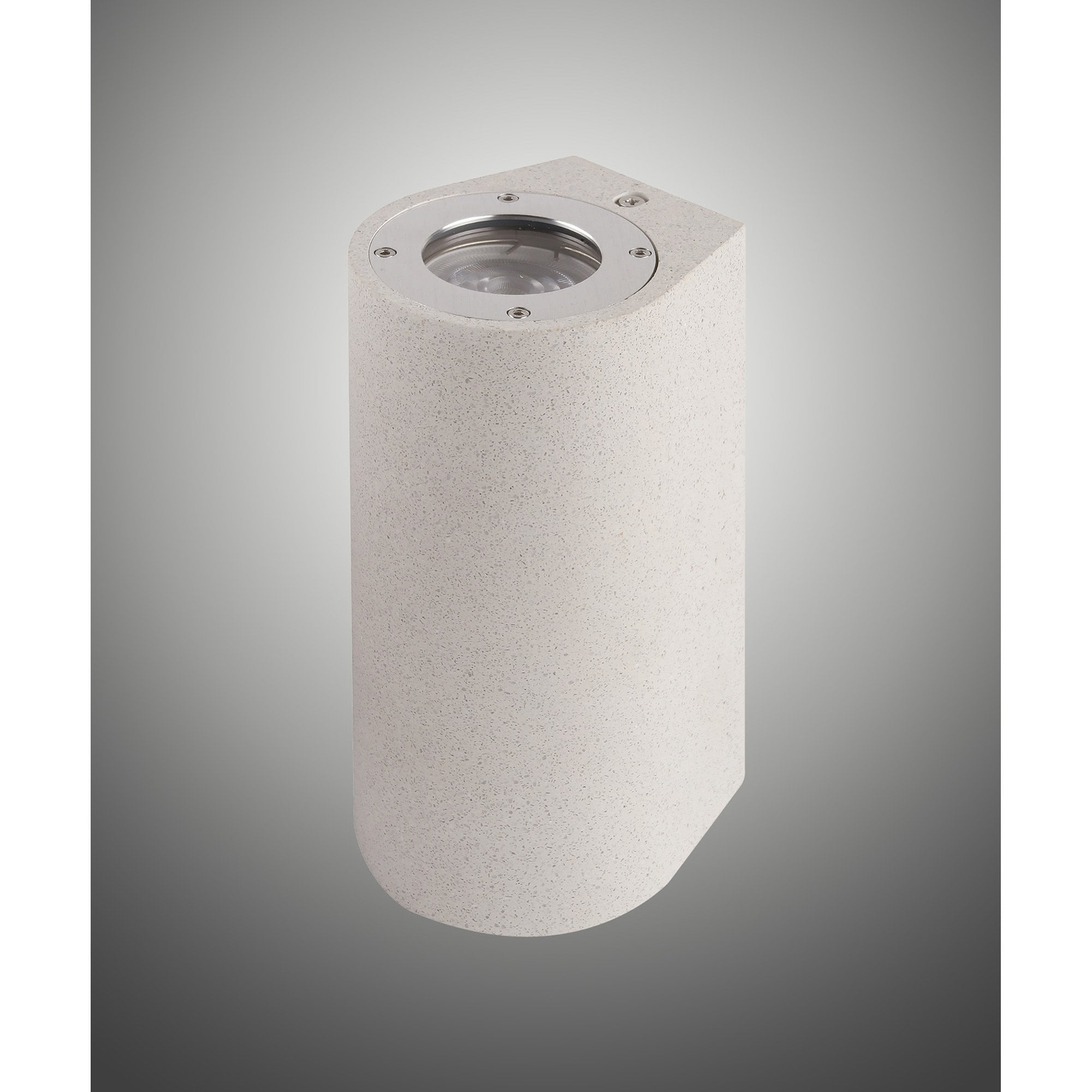 M7180 Levi Outdoor Round Wall Lamp 2 Light White Concrete